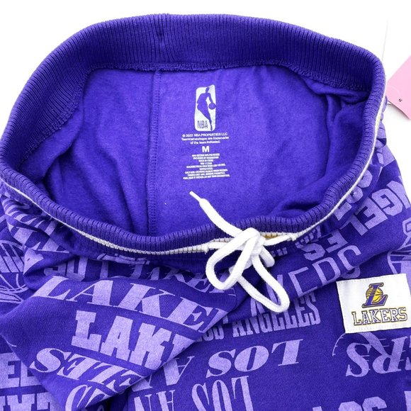 Los Angeles Lakers NBA Basketball Size-M or XL Purple Drawstring Sweatpants-NWT - Picture 4 of 5
